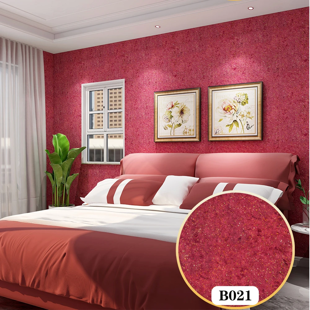 Luxury Flowers Texture For Bedroom Pvc Waterproof Wall StickrsSelf Adhesive Wallpaper