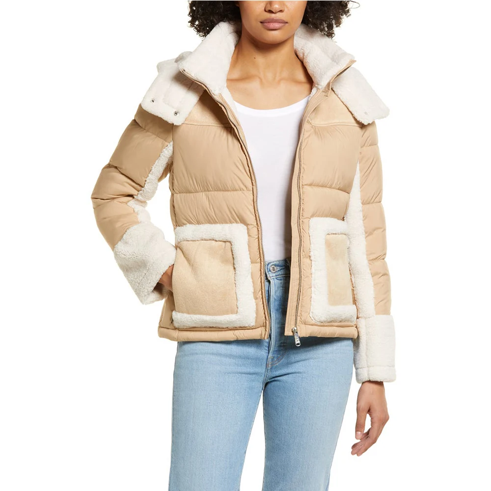 Women Winter Light Coat Women Down Jacket Long Sleeve Winter Puffer Down Jacket