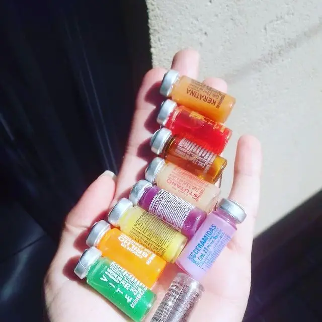 Dermabel Hair Vitamin Ampoules Keratin Treatment Avocado Oil Aloe Vera Silicone Oil Hyaluronate Acid Jaborandi Oil Protein 25 un