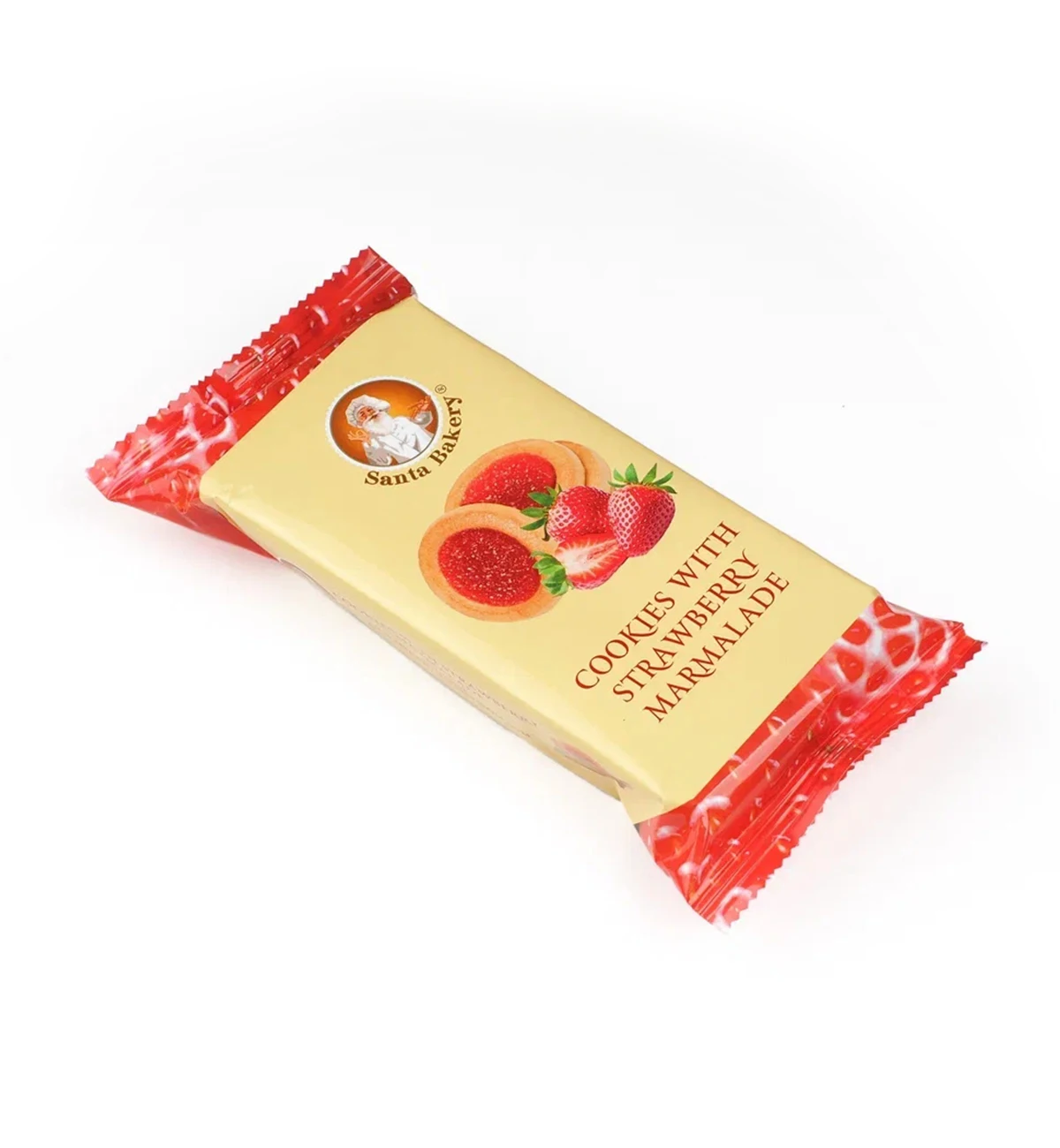 Натуральные ингредиенты, печенье с клубничным мармеладом, 69 г, печенье со сладким сливочным печеньем с наполнением Sjam для еды