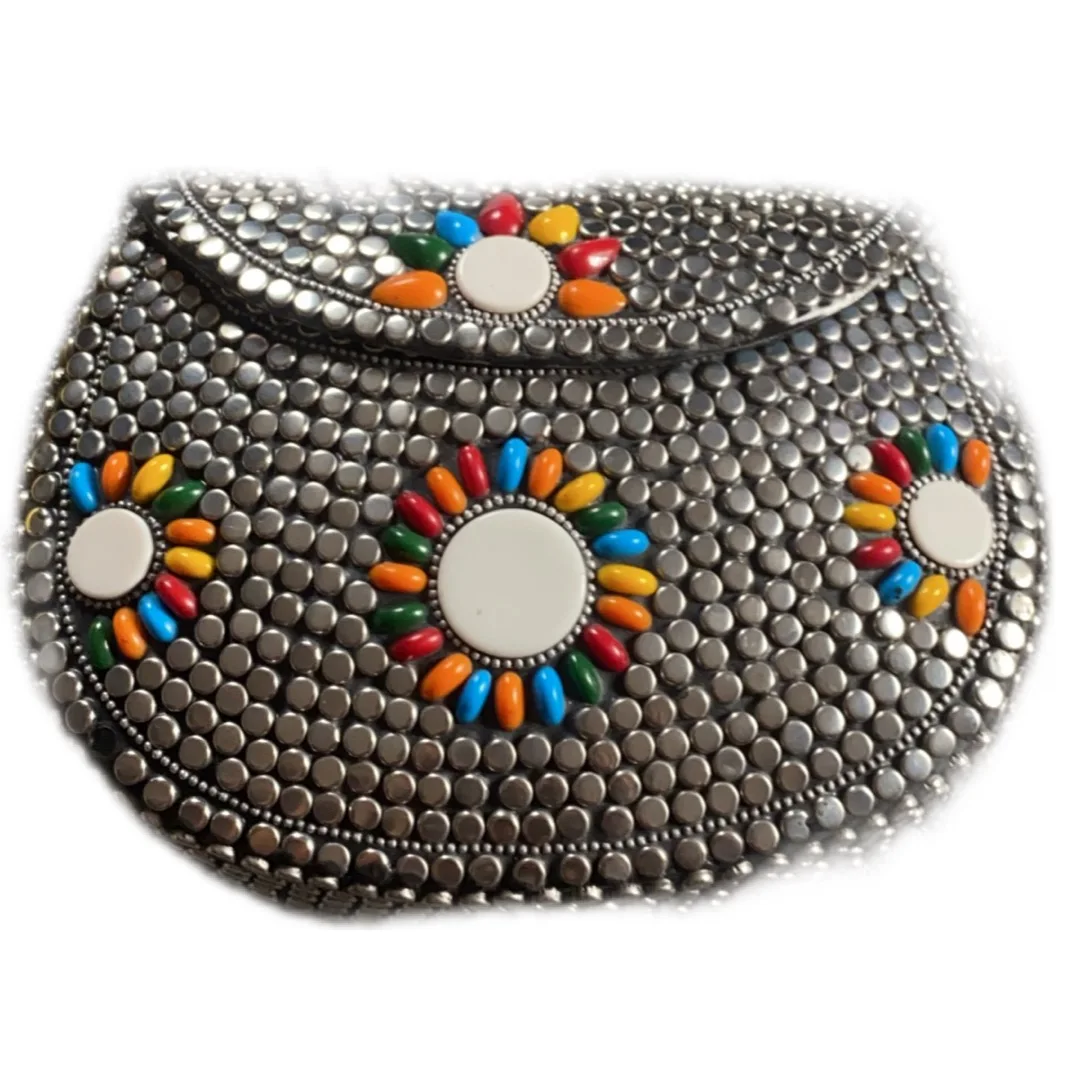 Handmade Ladies Clutch Bag With Stone