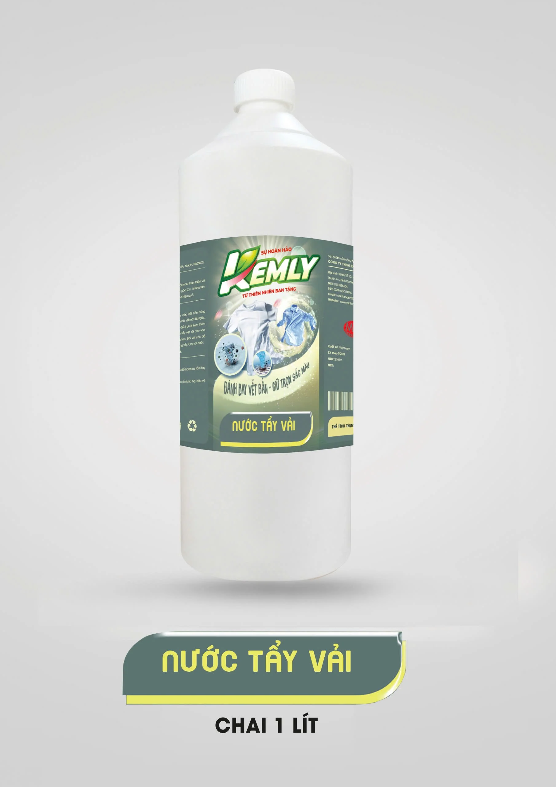 KEMLY Environmentally Friendly and Durable White and Colored Fabric Bleach Liquid Shape