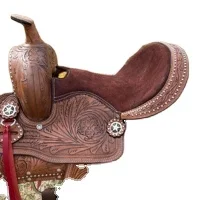 Premium Quality Western leather Horse Saddle With Matching Horse Tack Set Genuine Leather Barrel Saddle English Racing Saddle