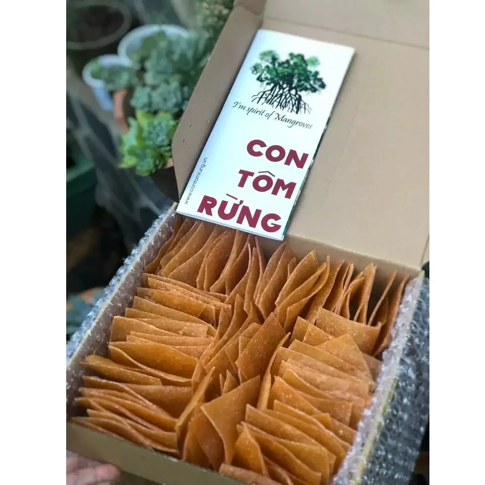 Best Price Seafood Snacks Carton Package Wholesale Salty Taste Crispy OEM Prawn Cracker from Vietnam with 9 months Shelf Life