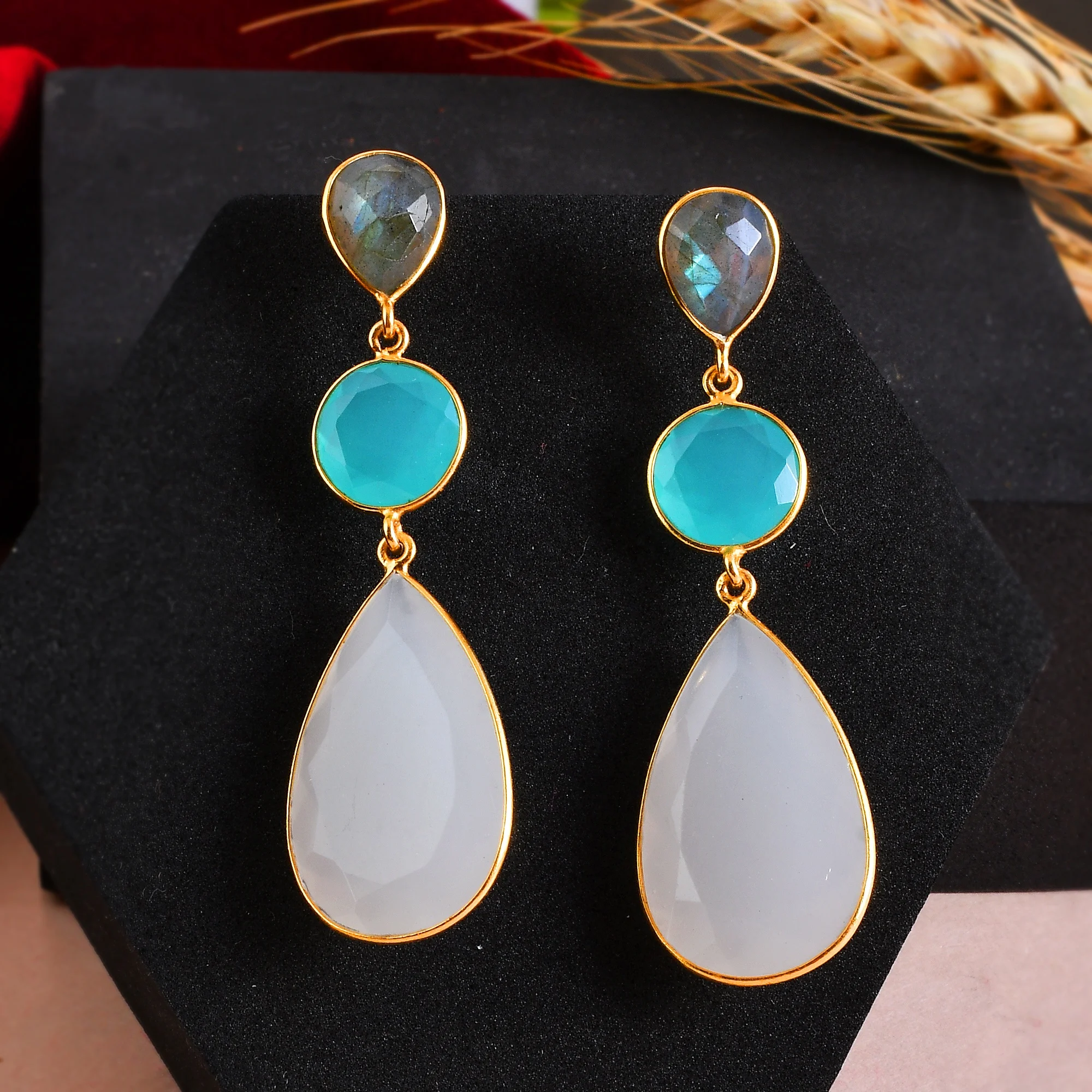 Top Best Selling Lovely Multi Color Drop Earring Long Earring Jewelry for Women and Girls  Wholesale Price in India