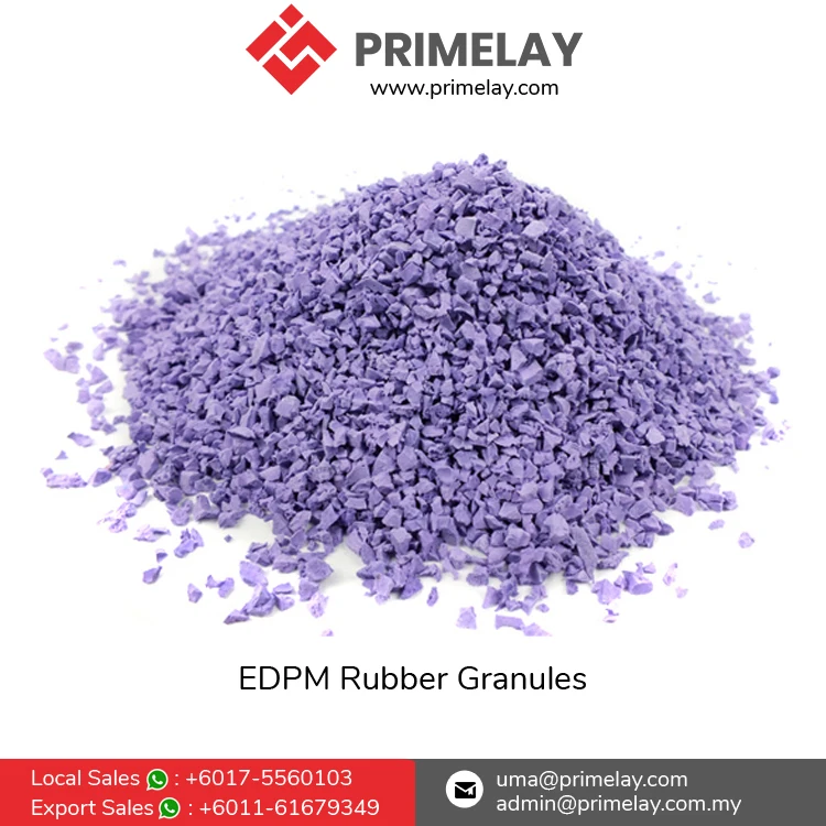 Excellent Quality Rubber Raw Materials Outdoor Playground Surface Flooring Virgin EPDM Elastic Rubber Granules from Malaysia