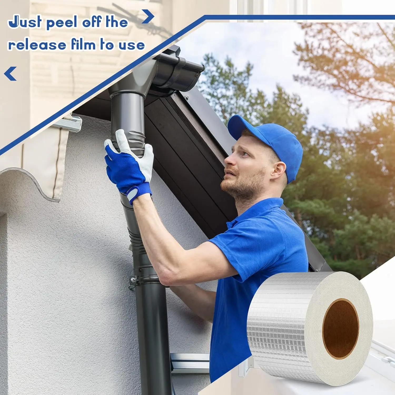 Waterproof Butyl Rubber Tape Waterproof Tape Butyl Rubber Foil Tape Leak Multipurpose Outdoor Waterproof Leak Repair