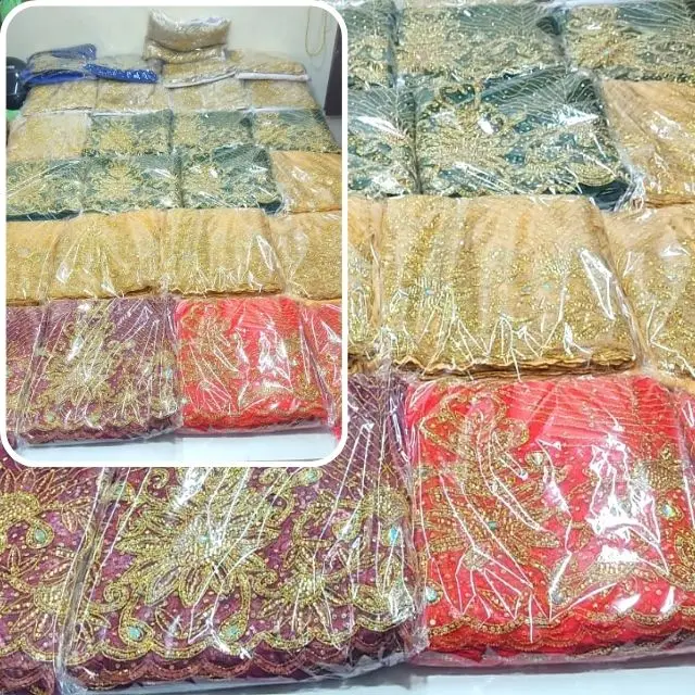 Beaded George Wrappers gele asoke headties women scarfand headties mult color headtie