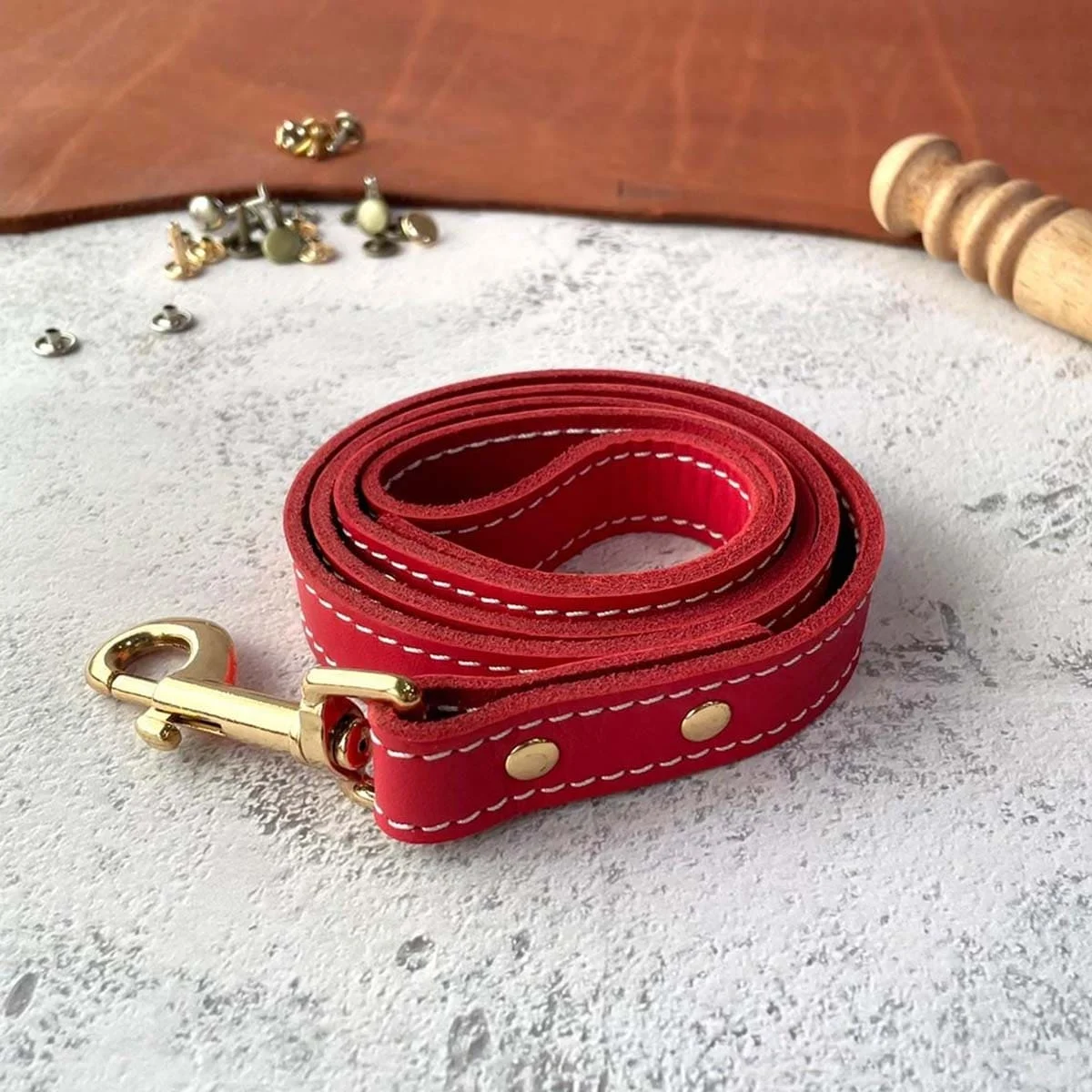 Leather Lead Rope Custom Dog Leash Leather Lead