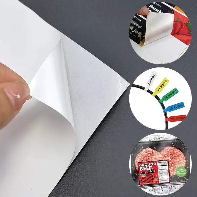 Lziheng Self-Adhesive Printable Glossy A4 Wrapping Paper Sticker White Waterproof PET PP BOPP Material adhesive stickers paper