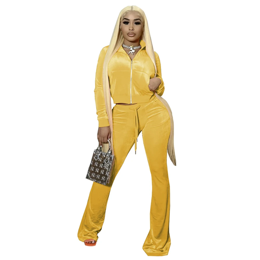 High Quality Popular Spring Casual Style Stylish Ladies Crop Top Women Track Suit direct from producer