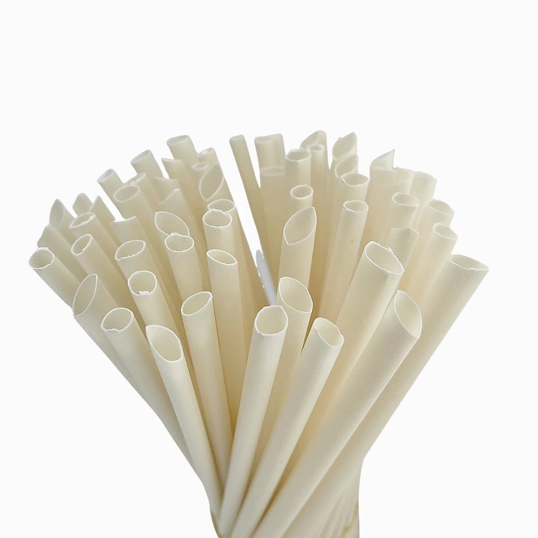 Organic Paper Straws Drinhking Straw Food Grade Paper Straws white Disposable Eco-friendly Biodegradable Coffee Bio Composite
