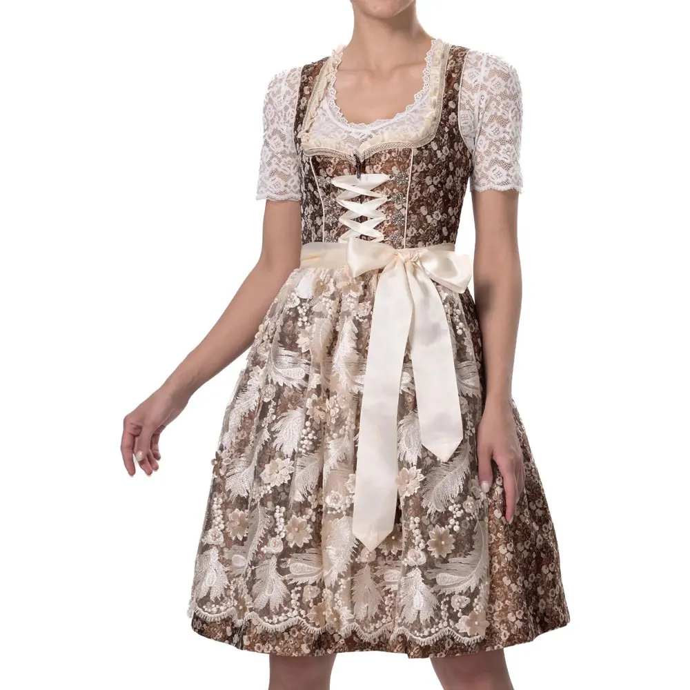 Private Label Soft Material Made Women Bavarian Dirndl Dress / New Fashionable Unique Style Good Quality Women Dirndl Dress