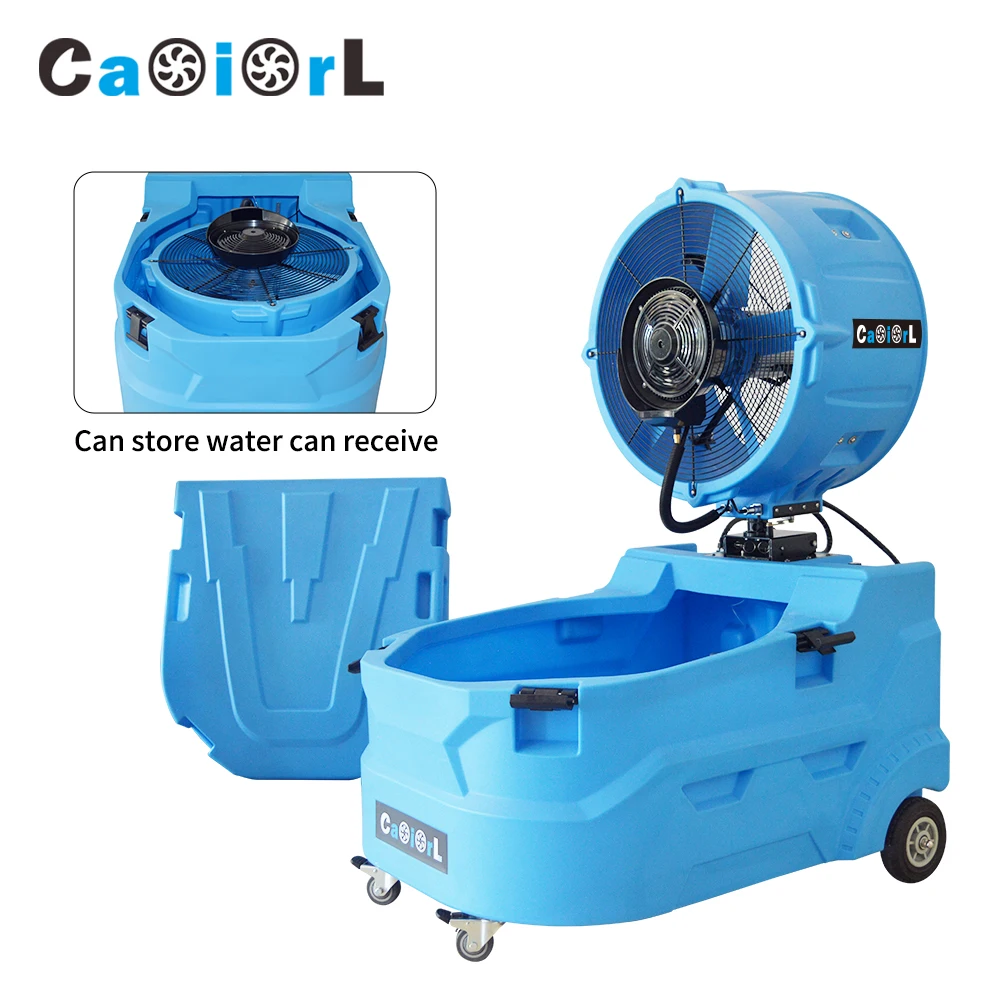 103 Gallon High Velocity Industrial Water Mist Fan Portable Evaporative Misting Coolers Oscillating Evaporative Cooling Fan
