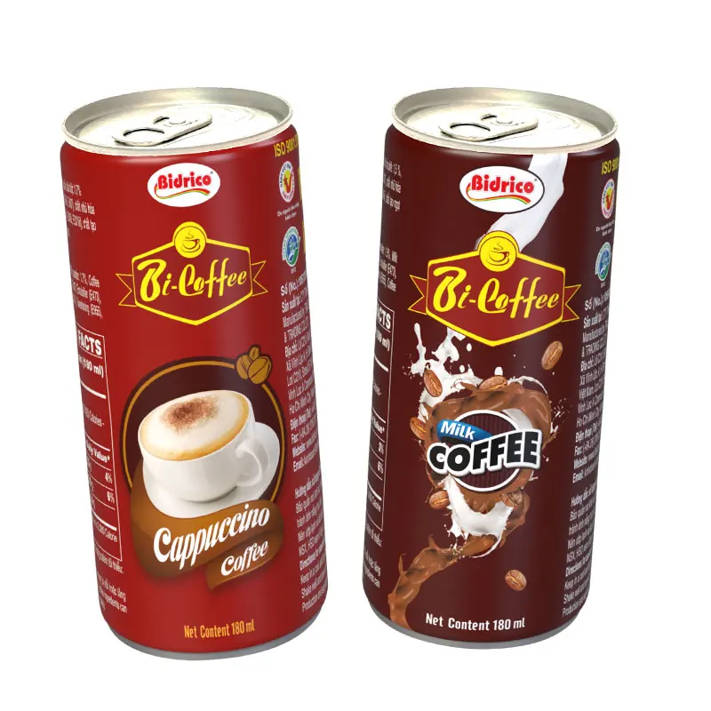 Fast Delivery Cappuccino Coffee Bi-Coffee Brand Iso Halal Haccp cGMP FCE SID Neutral Packed In Can Made In Vietnam Manufacturer