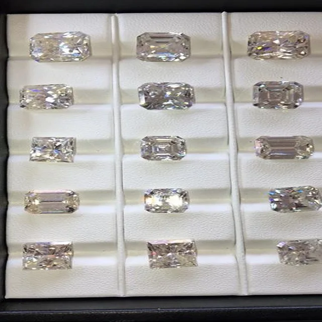 Moissanite Wholesale Price rectangle loose stones DEF Color VVS diamond moissanite jewelry sets pendant bracelets gem