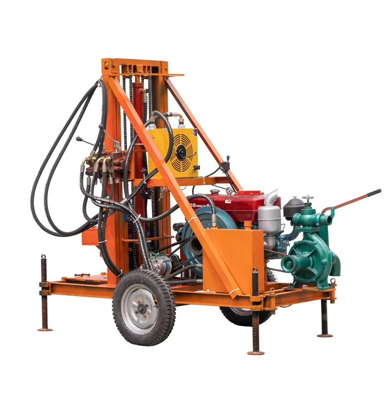 Hot sale 100m 150m 200m Diesel hydraulic portable water well drill rig drilling machine Mine Drilling Rigs