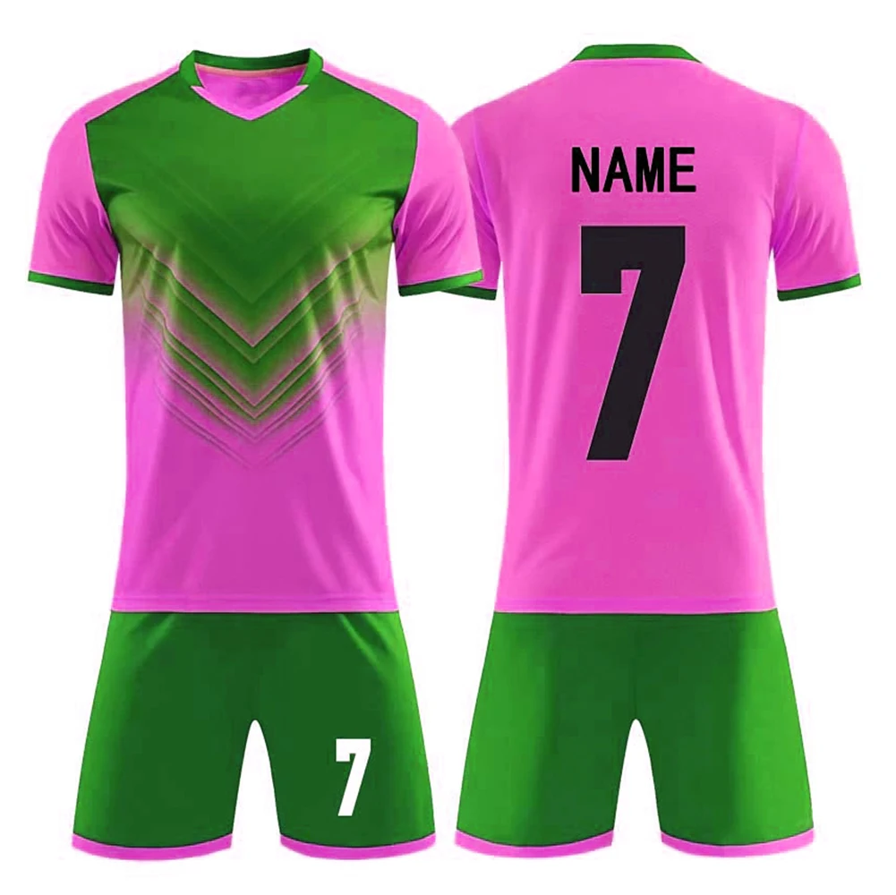 2025 New Fashion Customised Football Team Jersey Soccer Shirt Sets Sublimation Uniform Custom Soccer Wear Uniform