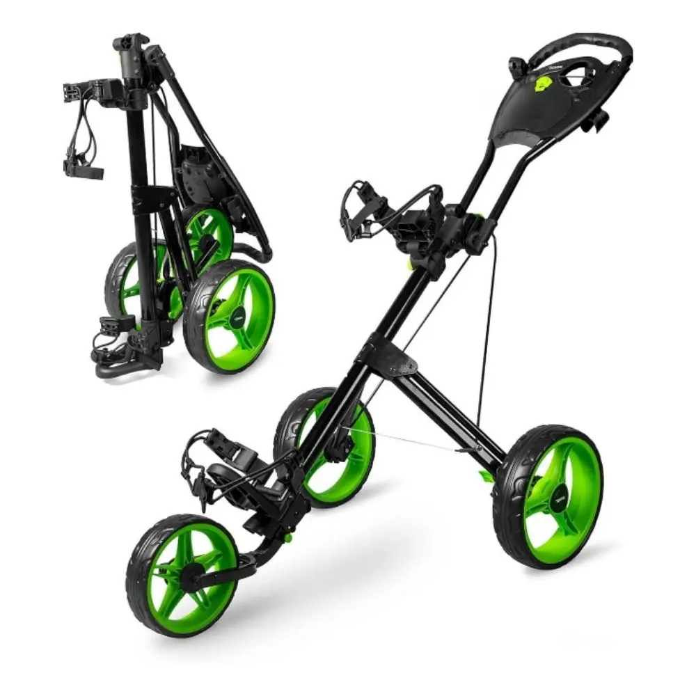 hot deal Junior Golf Cart, Upper and Lower Brackets with Elastic Strap, Simple Quick Braking System, Golf Trolley