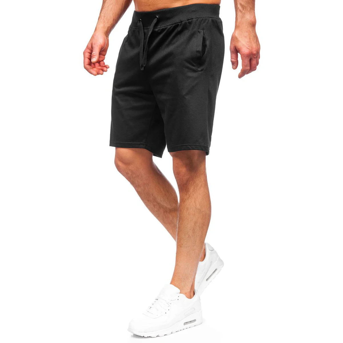Custom printed logo gym sports workout running sweat fitness jogger shorts for men