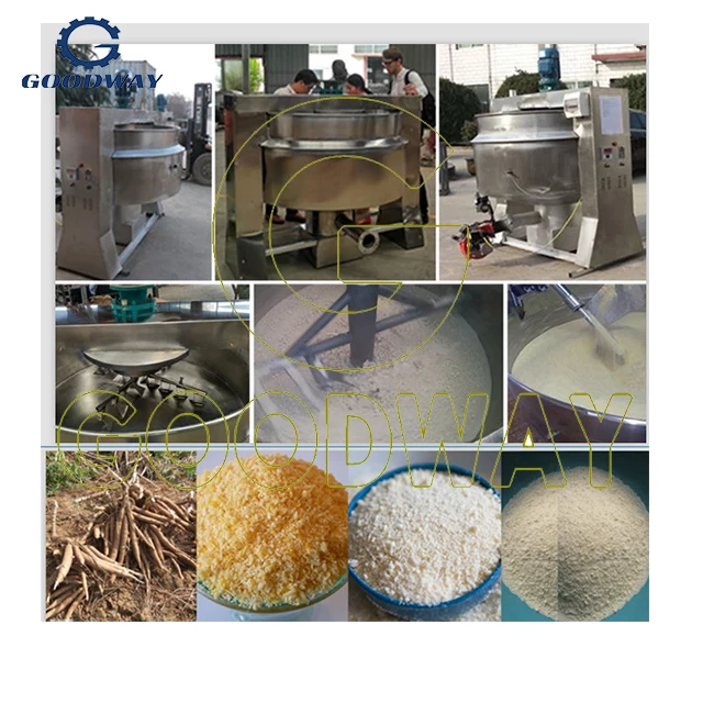 1000 kg/h Yield Ghana Cassava Garri Processing Machines Gari Making Machine Production