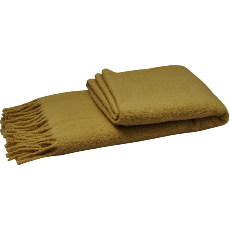 BLUE PHOENIX fluffy acrylic blanket 45% wool 45% acrylic 10% nylon plain solid fluffy plush mohair tassel fashion for winter