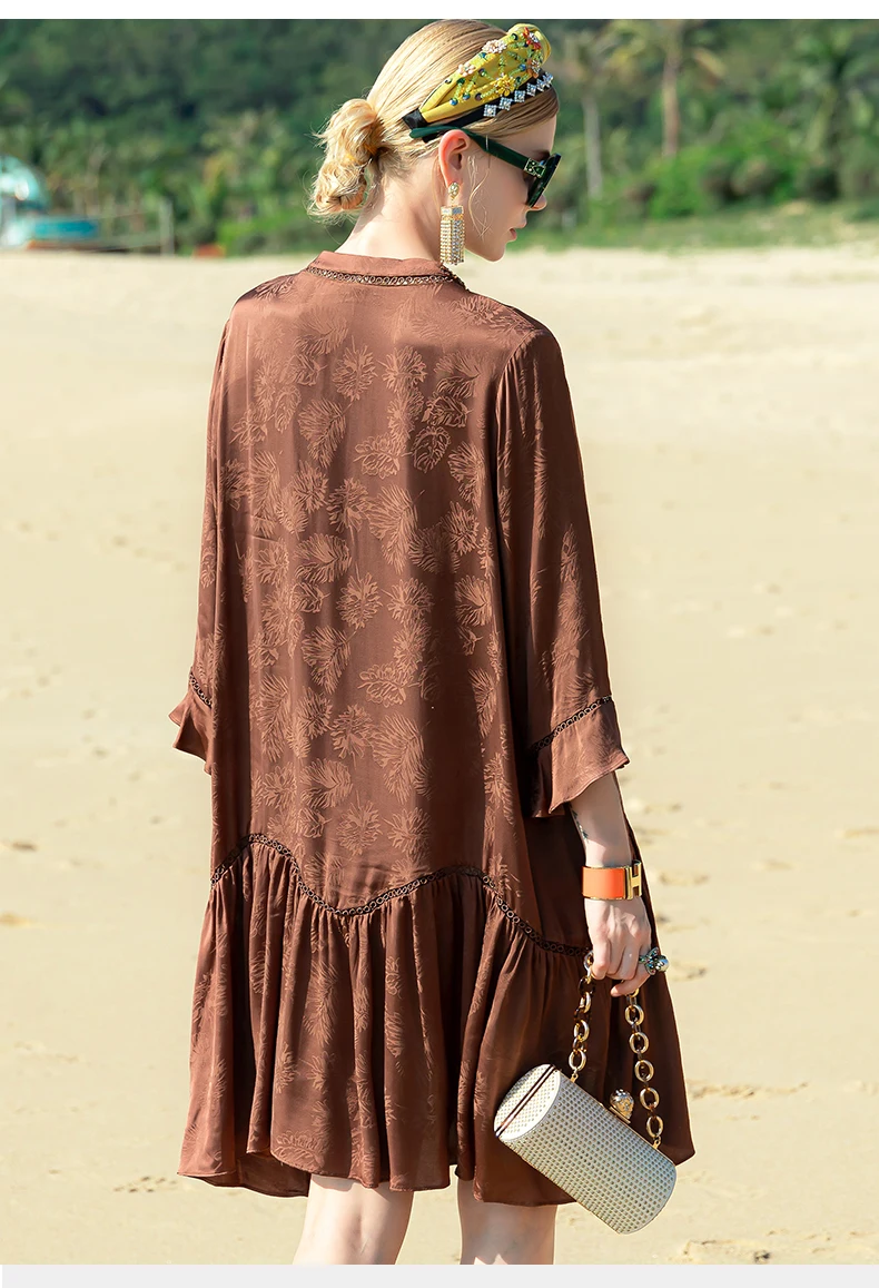 NEW TRENDING ODM, OEM WOMEN BABYDOLL DRESS IN SILK FOR EUROPE AND NORTH AMERICA MARKET