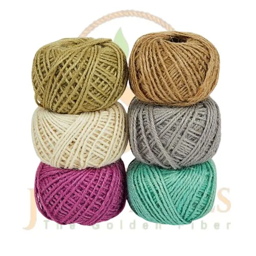 2024 New Eco Friendly reusable and washable standard quality e 100% braided 2 Ply jute yarn From Bangladesh From Bangladesh