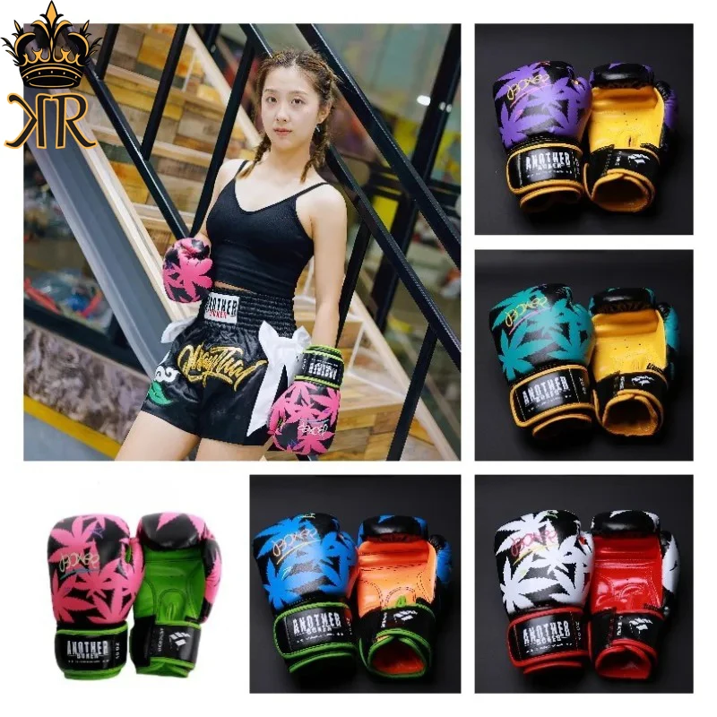 Professional 12oz Leather PU Boxing Gloves for Men Women Kids MMA Sanda Muay Thai Fighting Training Punching Glove