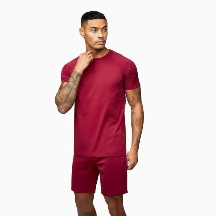 Custom Logo Summer Color Block Men Soccer Training Jogging Suit 2 PC Suit T Shirt And Short Set Mens Shorts Set