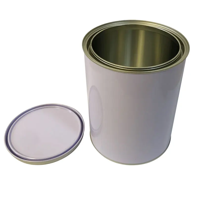 2021 wholesale price 1 litre empty thinner can metal round chemical jar