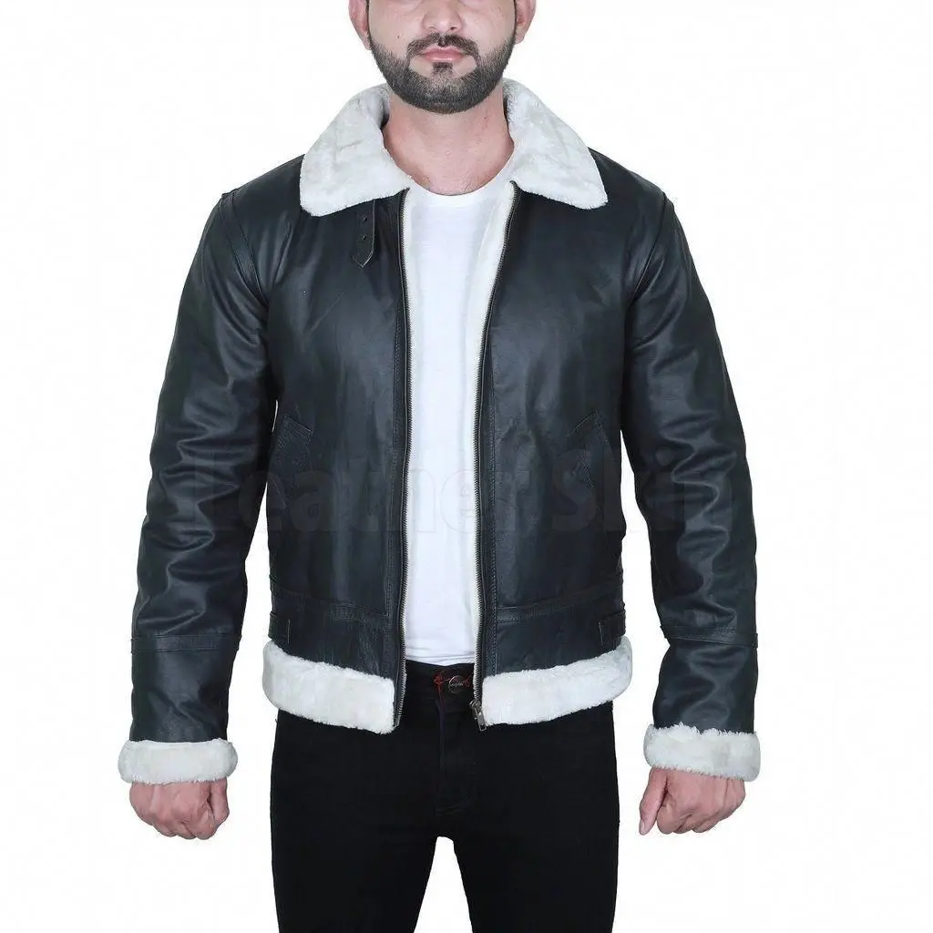 OEM high quality hot sale casual outdoor slim fit stylish pu biker black custom motorcycle leather jacket for men