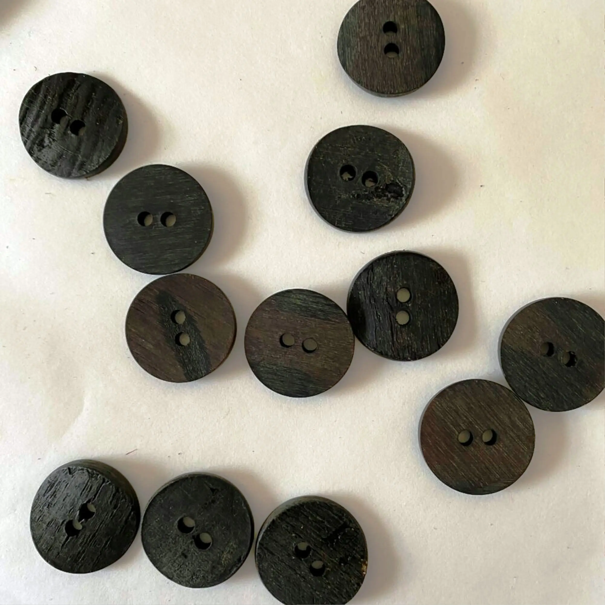 20mm Black Buffalo Horn Buttons Blazers Suits Coats 15mm 20mm Black Real Buffalo Horn Shirt Button Real Horn Buttons Set