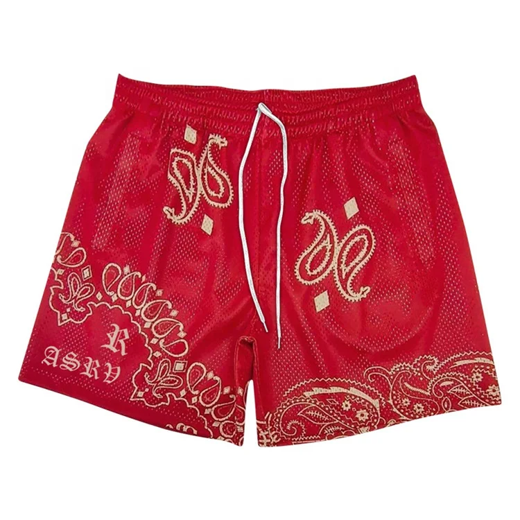 Wholesale High Quality Custom printed 100%cotton men shorts gym