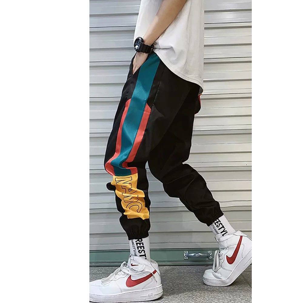 Factory Manufacturer Custom Cuffed Sweatpants Men Nylon Cargo Windbreaker Track Pants