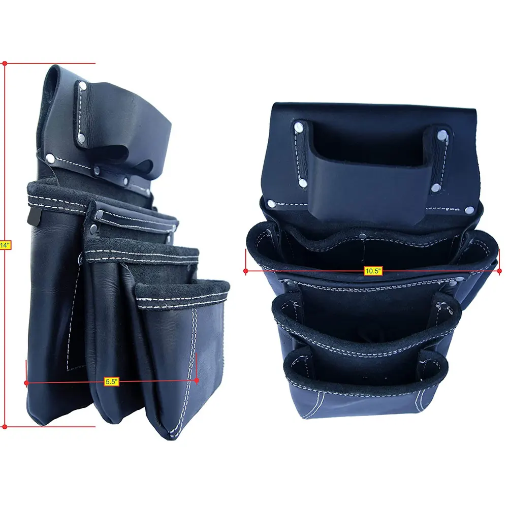 New Arrival Solid Color PU Leather Manufacture Leather Tool Bags / Top Quality Low Price  Leather Tool Bags For Sale