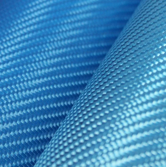 blue aluminium plated fiberglass fabric
