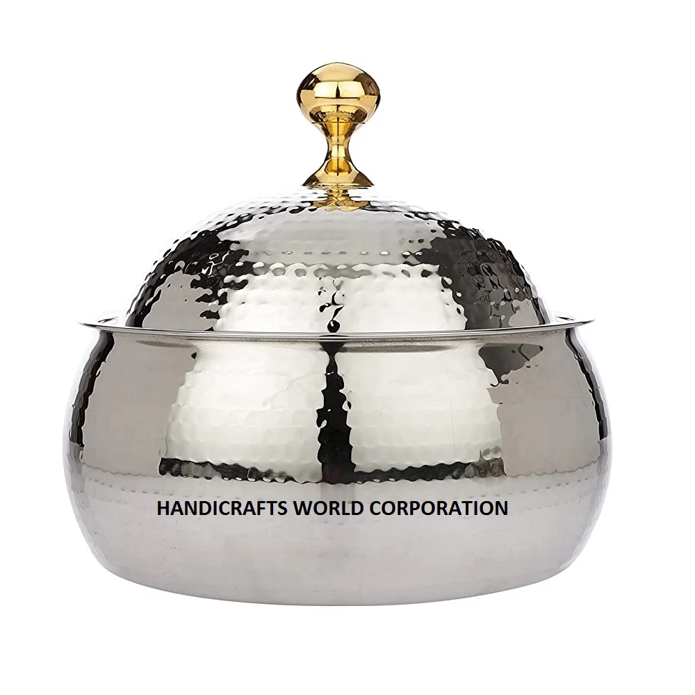 Copper Hot Pot Hammered Design Luxury Style Handmade Copper Pot Modern Design Food Hot Pot For Hotel Wedding Home Usage