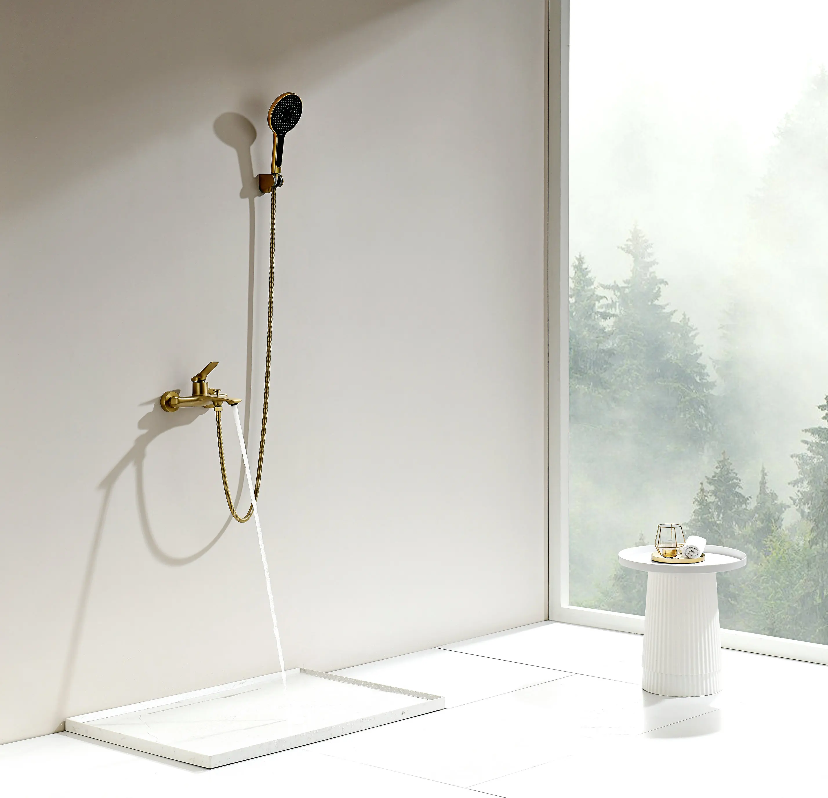 high quality wall mounted shower brass black cheap bathtub shower cabin single hand shower system set