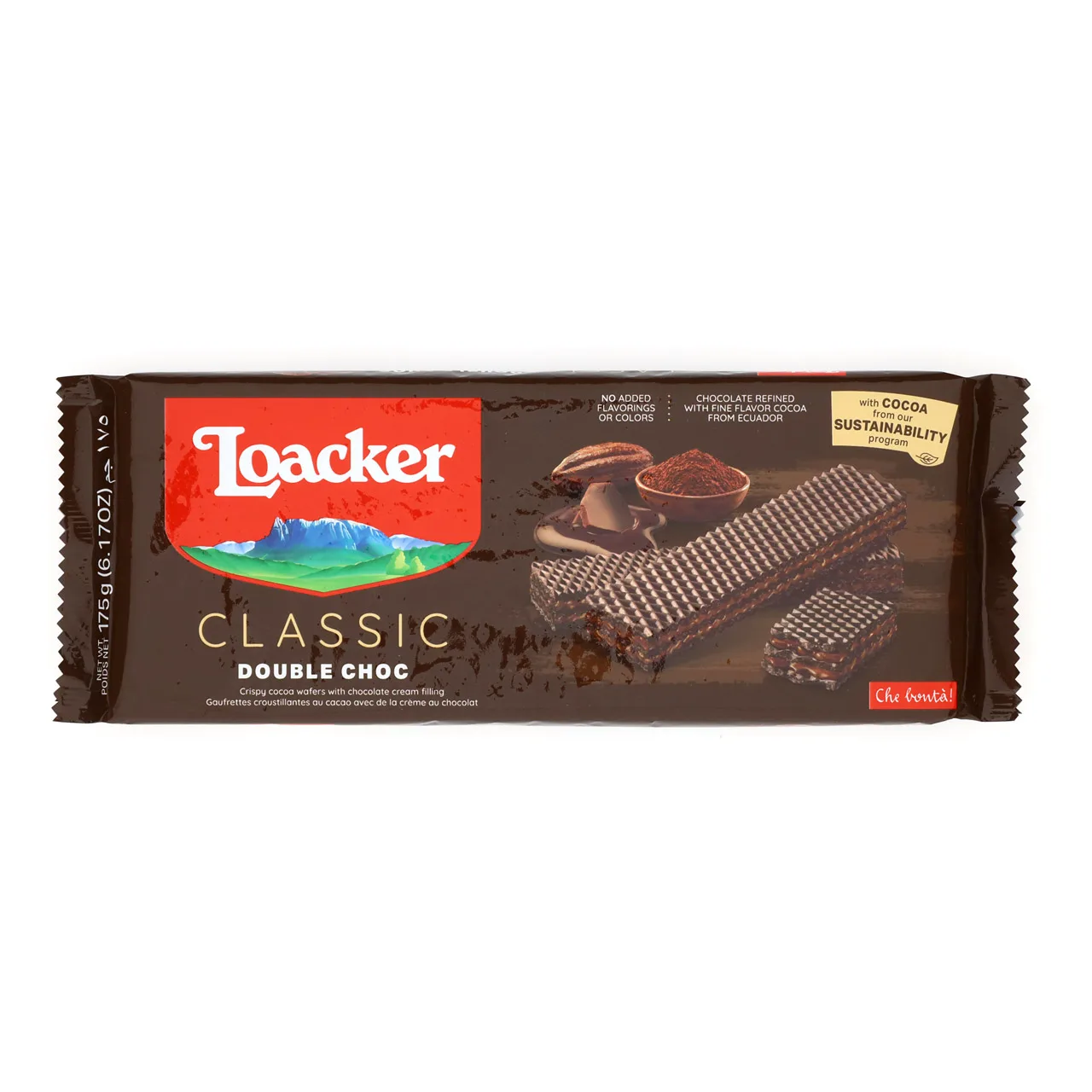 Intense Loacker Classic Double Chocolate - 175g X 18 - for Chocolate Lovers Seeking a Sweet Escape