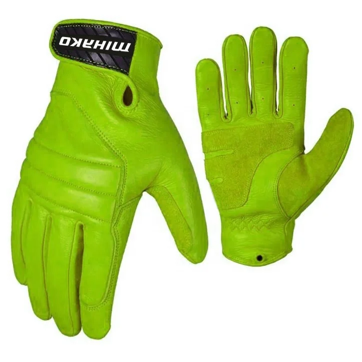 Custom grain cowhide Reinforced Palm driver Construction protection safety working leather gloves