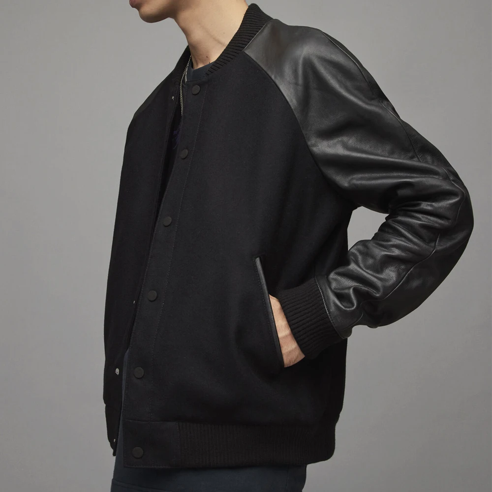 Awesome personality Men Leather Jacket For Men Heated Coats and Warm Clothing Jacket/100% Real Leather sleeve jacket