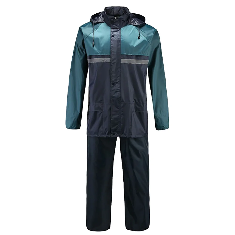 Men Waterproof Rain Suit With 2 Pieces Lightweight Rain wear Fishing Camping Rain Suit For Sale
