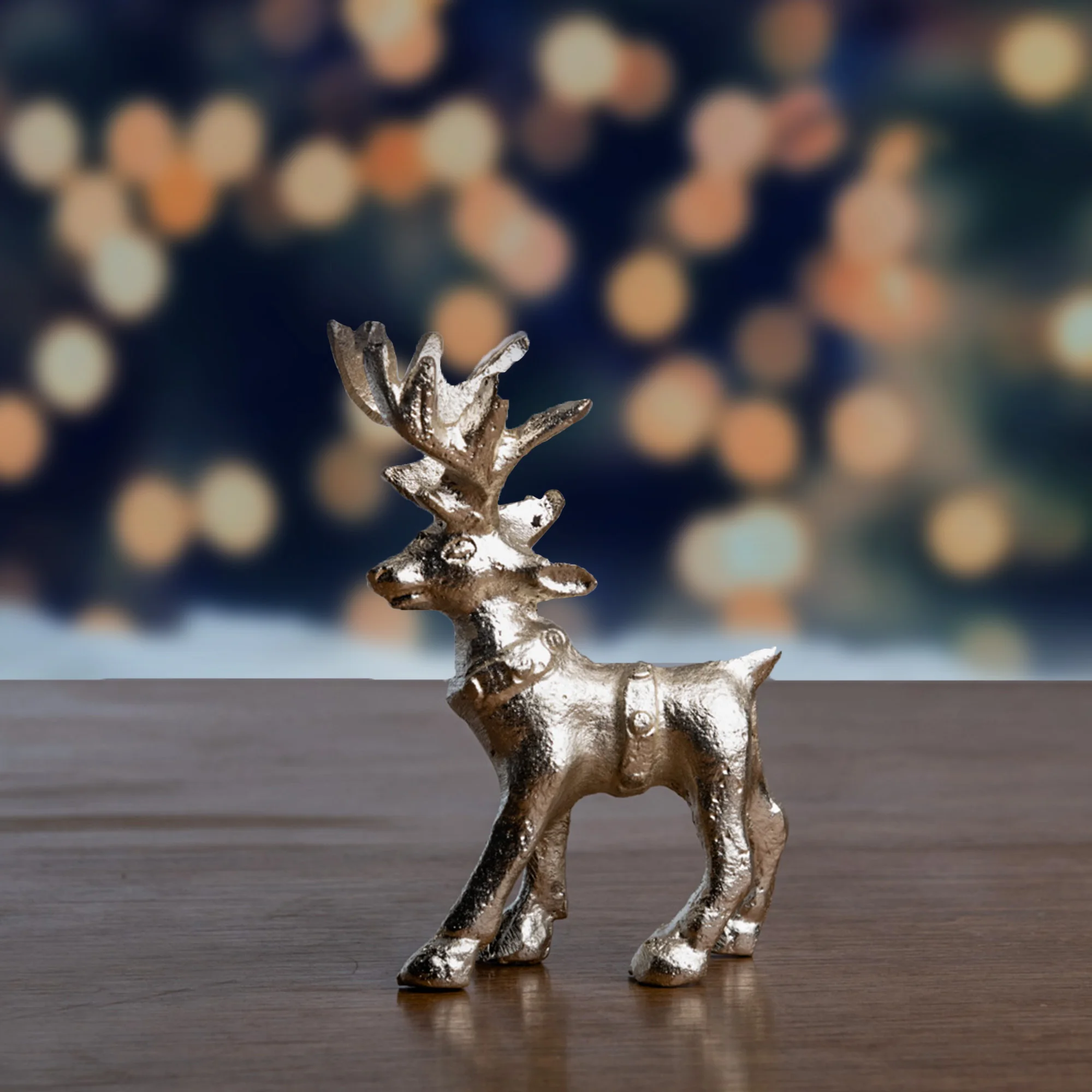 Standing Reindeer metal Small Deer Statues Sculpture Christmas Ornaments Desktop Decoration home and office decorations gift 3pc