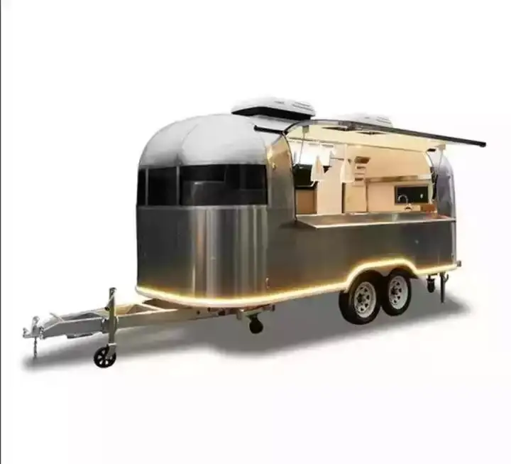 standard food truck mobile fast food cart trailer American customized kitchen food cart truck