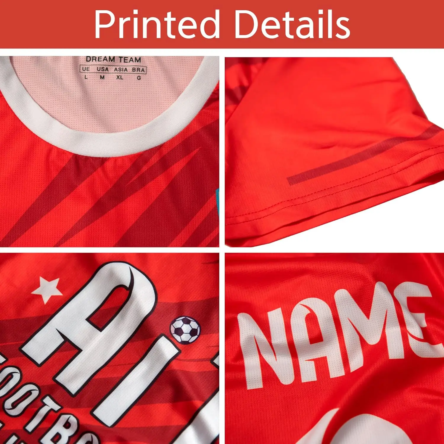 Custom Soccer Jersey Men Youth Personalized Athletic Soccer T-Shirts with Team Name Number Logo football t-shirt manufacturer