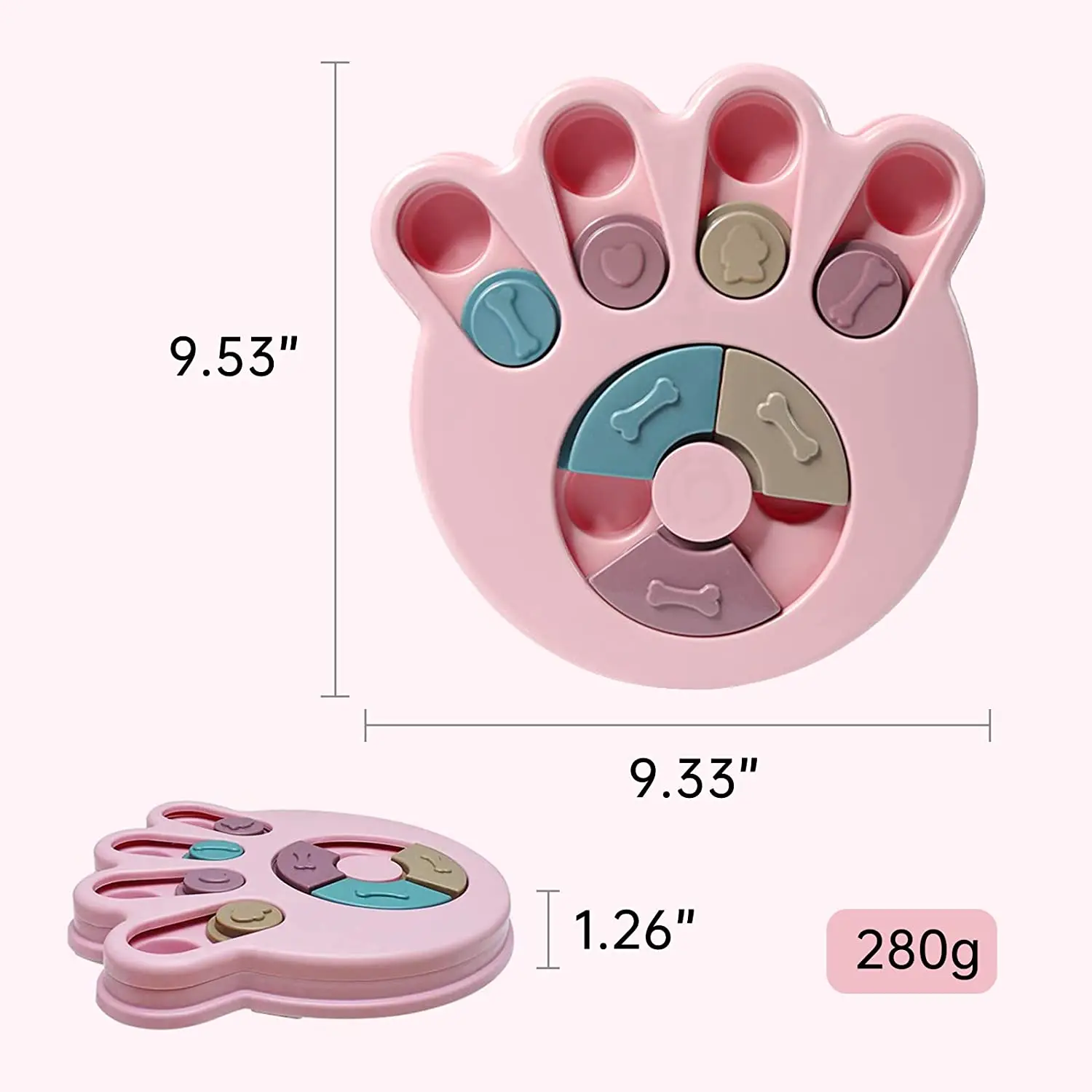 SJZ 2022 new Design Eco-friendly IQ Pet Educational Training Dogs Slow food puzzle feeder pet treat dispensing dog toy