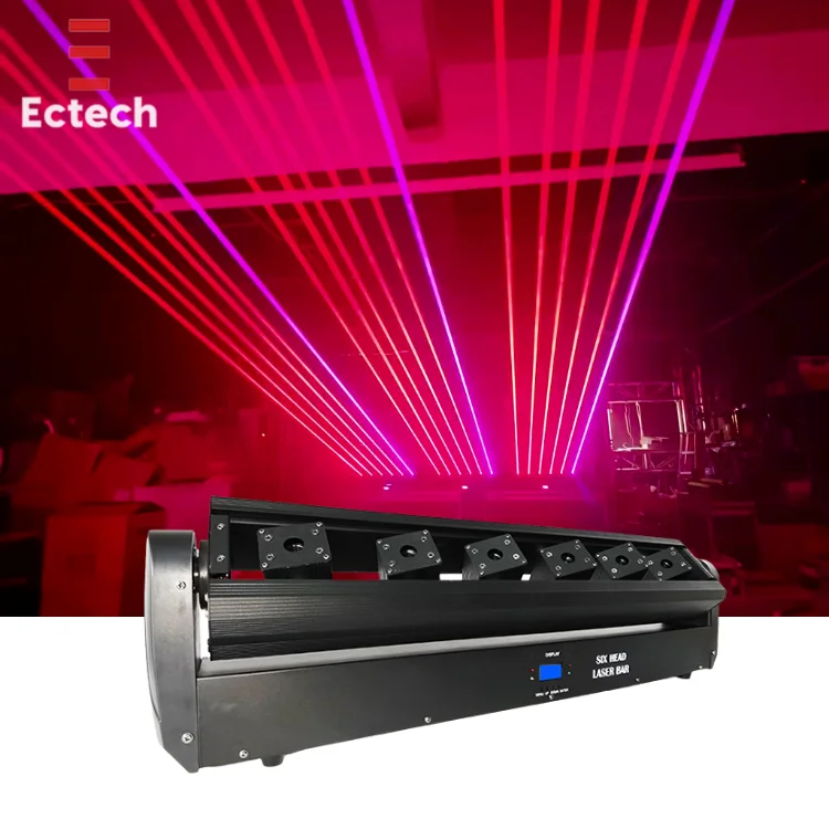 Полноцветный Dmx 6 глаз движущийся передний луч сценический Экипировка лазерный свет диско меняющий диджейские Клубные огни авто Дискотека лампа