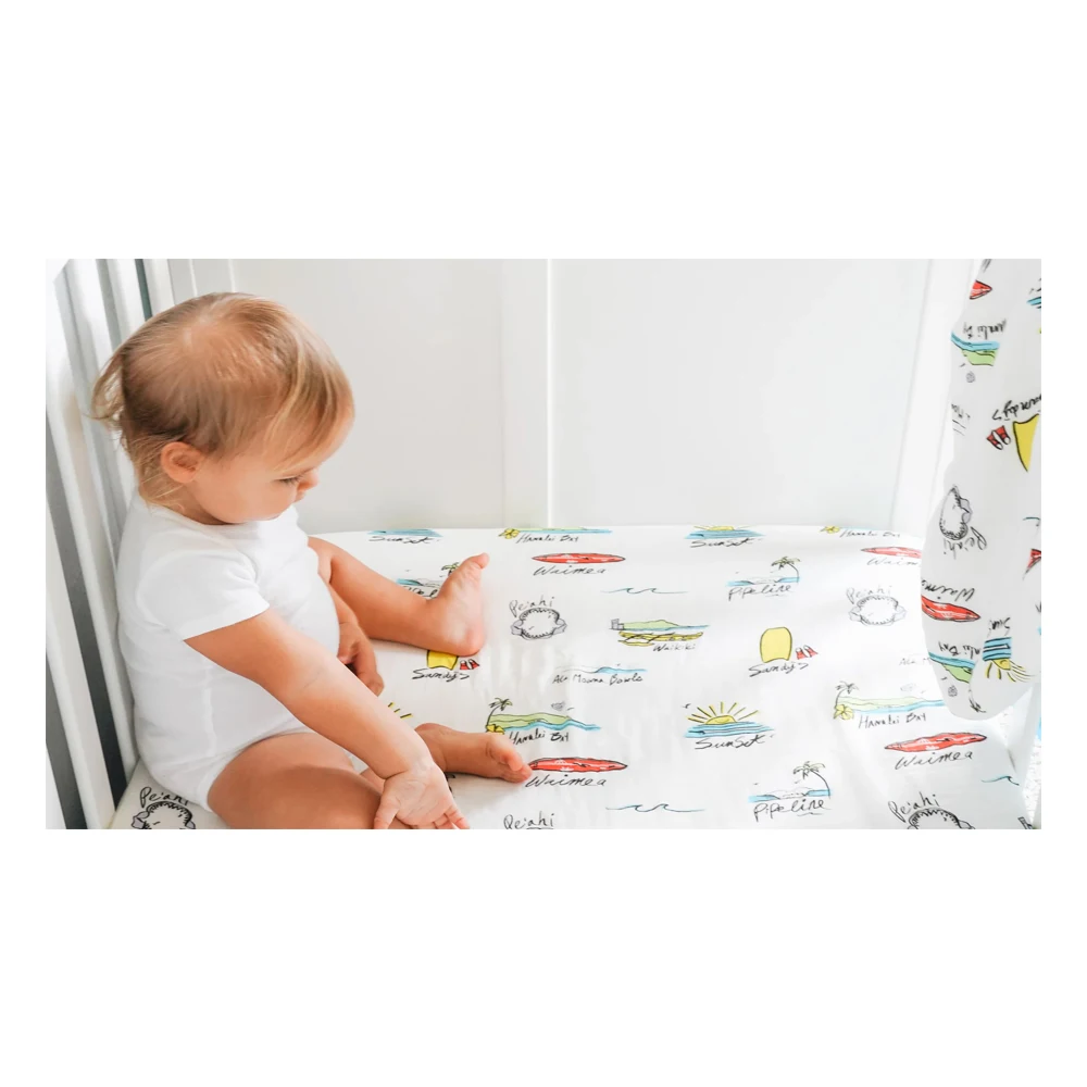 Customized crib sheet with 100% organic cotton for Baby Buy At Best Competitive Price