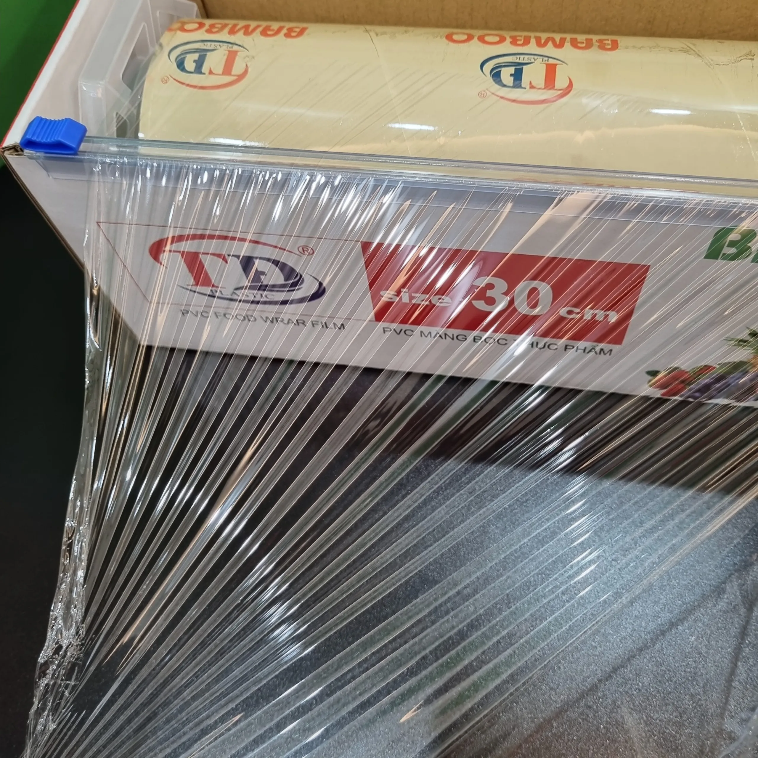 Готовая к отправке пищевая упаковка для пищевых продуктов из ПВХ эластичная пленка с цветным логотипом коробка резки 11 лет опыт производства на заводе